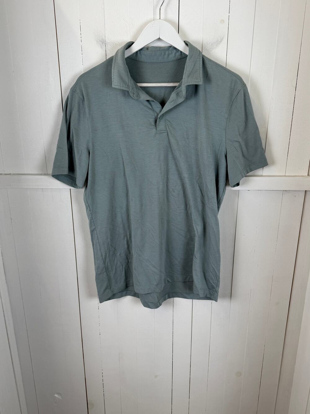 Lululemon Men's Blue Polo Shirt Size M Polyester Pre-Owned